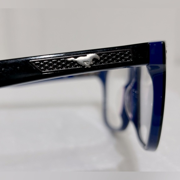 Mustang Eyeglass Frame  1918 Ebony Deep Blue - Picture 6 of 15